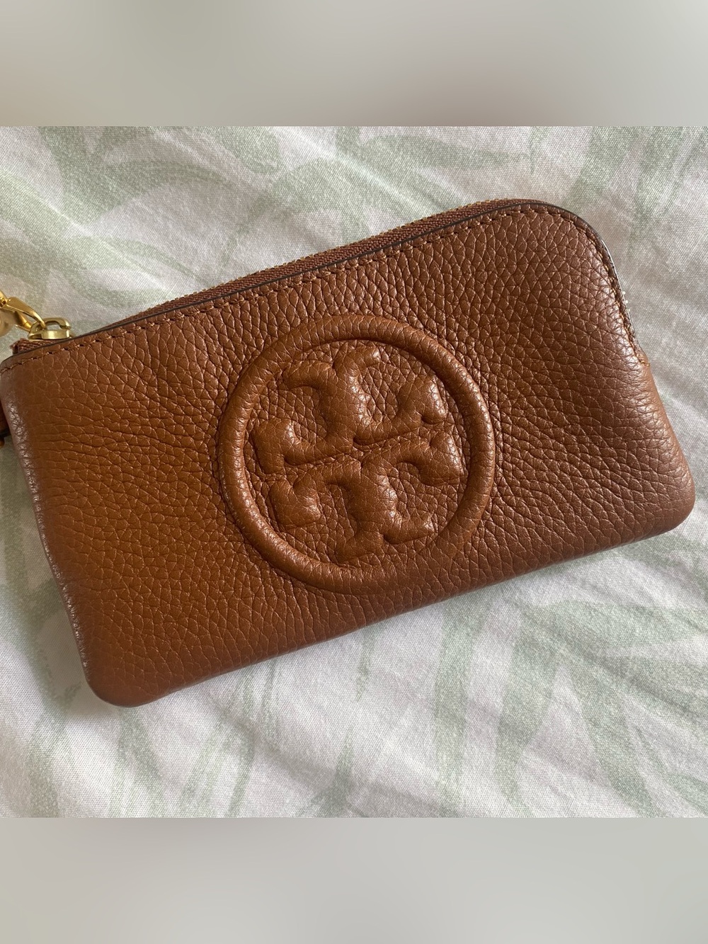Tory Burch Brown Leather Wristlet Wallet - Picture 6 of 6
